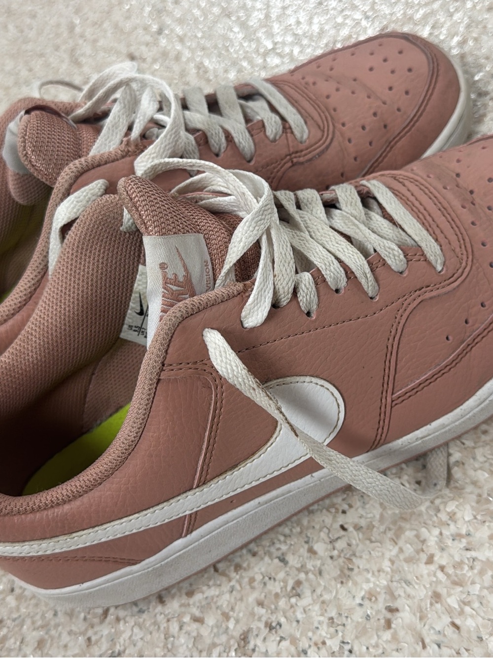Nike Low-Top Sneakers in Dusty Rose and White